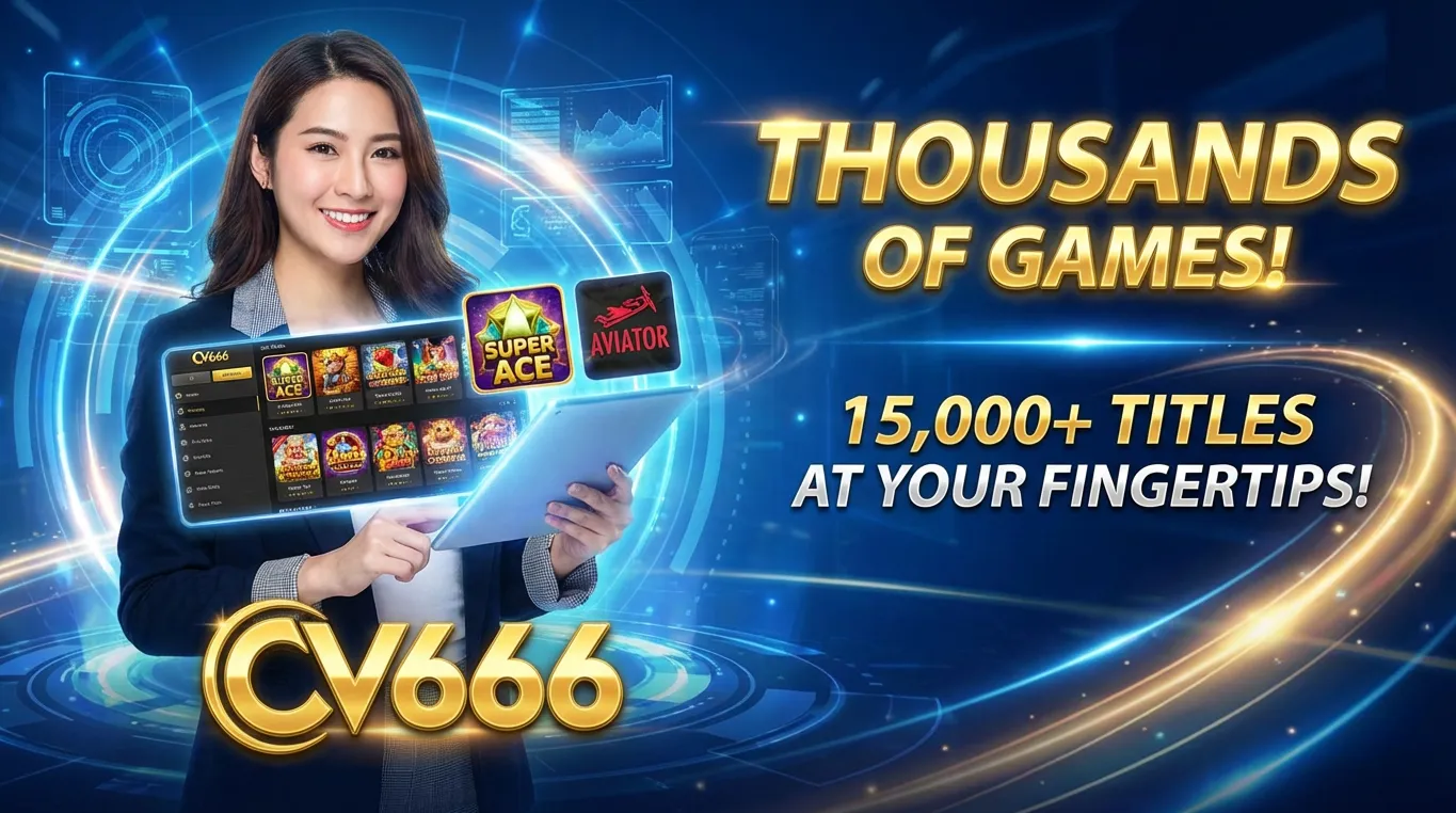 CV666 game catalog on tablet