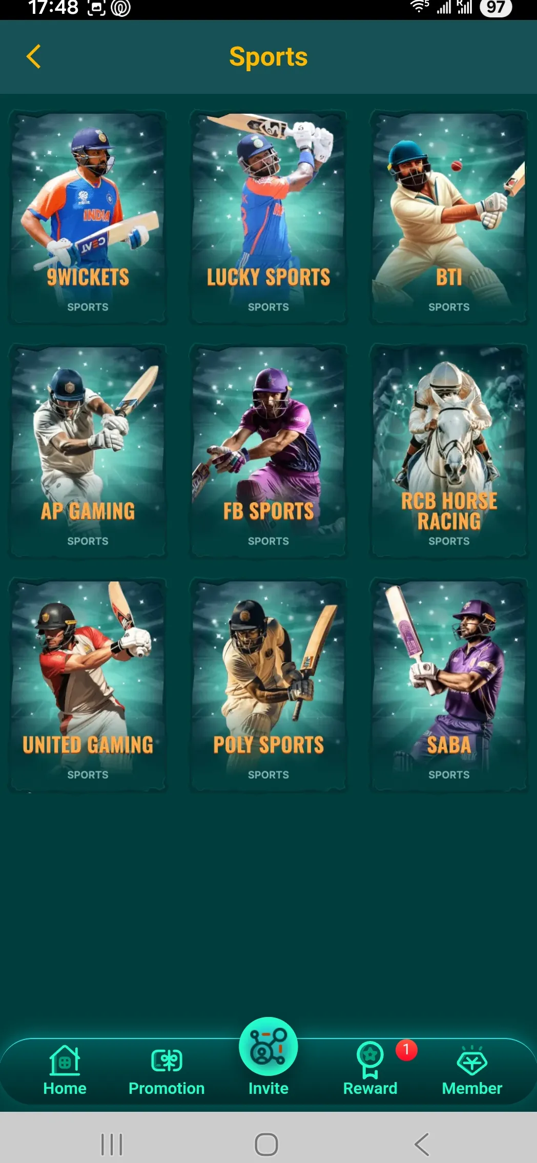 CV666 sports betting providers grid