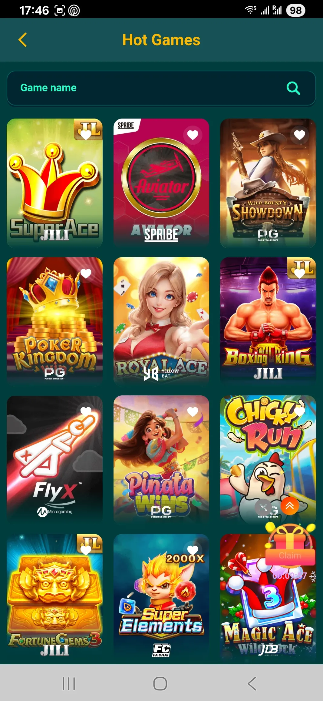CV666 Hot Games grid